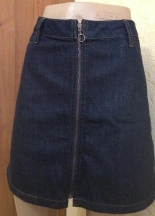 Юбка джинсовая короткая  на молнии -10 размер2 фото