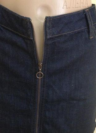 Юбка джинсовая короткая  на молнии -10 размер8 фото