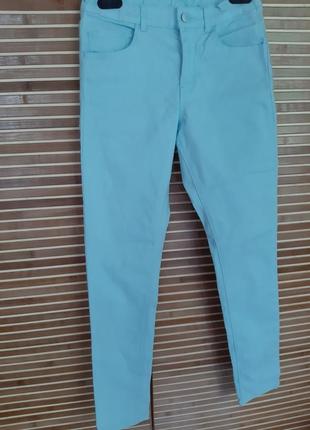 Небесно голубые джинсы,брюки h&m 10-12лет р.1523 фото