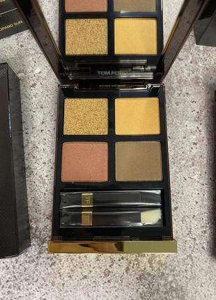 Палетка тіней tom ford eye color quad ( 26 - leopard sun )8 фото