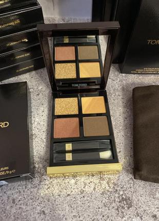 Палетка тіней tom ford eye color quad ( 26 - leopard sun )7 фото