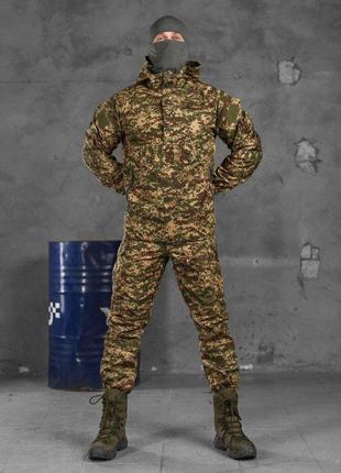 Весняний тактичний костюм predator хижак військова форма анорак і штани камуфляж2 фото