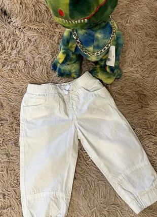 Білі дитячі штани 5 міс.-10 міс.