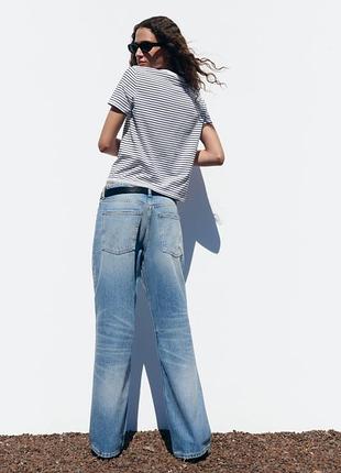 Футболка женская zara, цвет белый😍 тельник бретонка3 фото