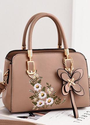 Женская мини сумочка с вышивкой цветами, маленькая женская сумка с цветочками8 фото
