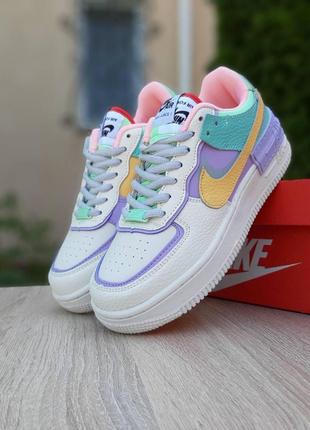 Nike air force 1 shadow ivory  🆕 женские кроссовки найк 🆕 сиреневый/белый