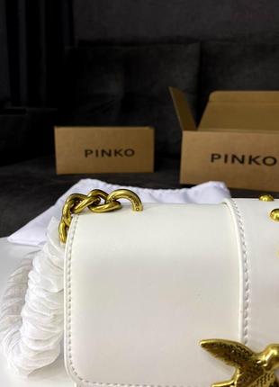 Сумка сумочка pinko mini love bag one simply white / gold6 фото