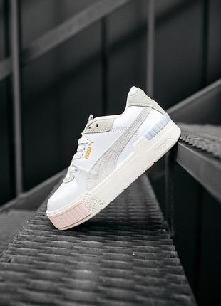 Puma cali sport mix white-marshmallow 🆕 женские кроссовки пума 🆕  розовый/белый2 фото