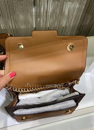 Сумка michael  kors heather xs оригінал!!  shoulder bag brown acorn5 фото