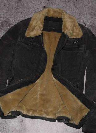 Manor fur leather jacket (мужская зимняя кожаная куртка на меху )4 фото