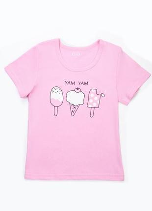 Яркая стильная футболка для девочки, летняя футболка мороженое, котики, хлопковая яркая футболка для девчонки4 фото