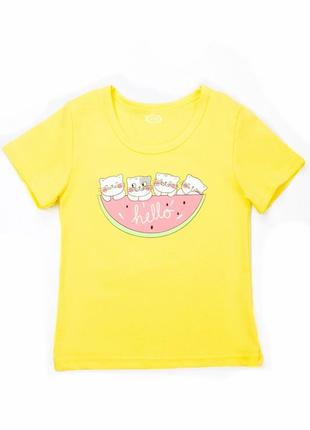 Яркая стильная футболка для девочки, летняя футболка мороженое, котики, хлопковая яркая футболка для девчонки7 фото