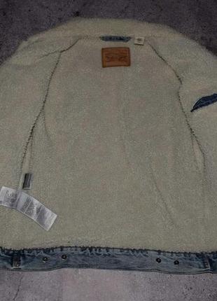 Levis trucker sherpa jacket (мужская джинсовая куртка шерпа левис )5 фото