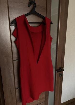 Стильная нарядная красное платье в стиле платье пиджак размер m  l-xl6 фото