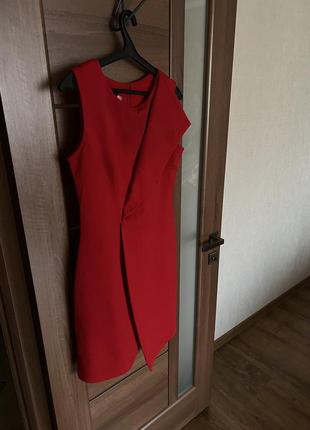 Стильная нарядная красное платье в стиле платье пиджак размер m  l-xl8 фото