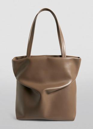 Кожаная сумка шопер коричневого цвета сумка тоут3 фото