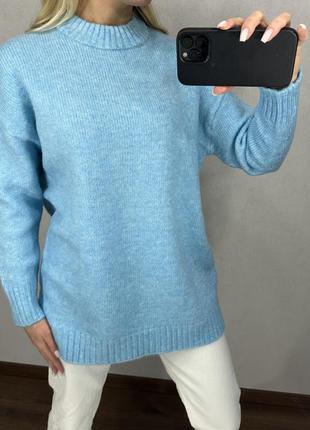 Голубой свитер оверсайз. fbsister. размеры уточняйте.1 фото