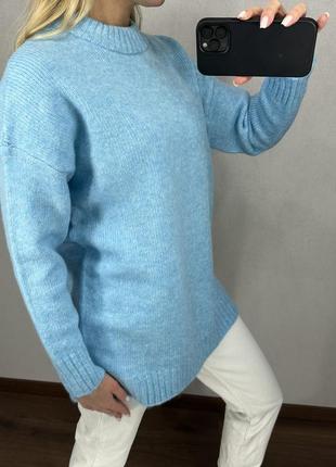 Голубой свитер оверсайз. fbsister. размеры уточняйте.2 фото