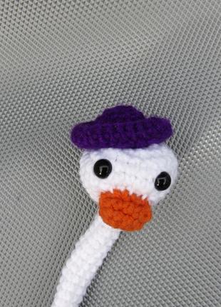 В'язані іграшки брелки гусь/альпака. гусь-довгусь та альпака-завязака8 фото