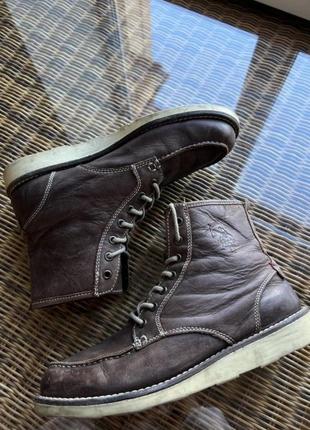 Кожаные ботинки u.s. polo assn оригинальные коричневые3 фото