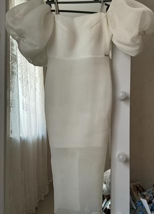 Святкове біле плаття розмір хс-с5 фото