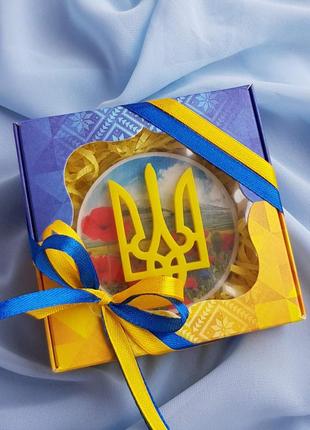 Мыло ручная работа украинские сувениры "герб украины" 3