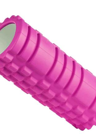 Масажний ролик (роллер) u-powex massage roller (33x14см.) pink
