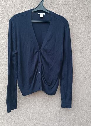 🔥 распродаж 🔥темно синий базовый кардиган h&amp;m темн-синяя кофта