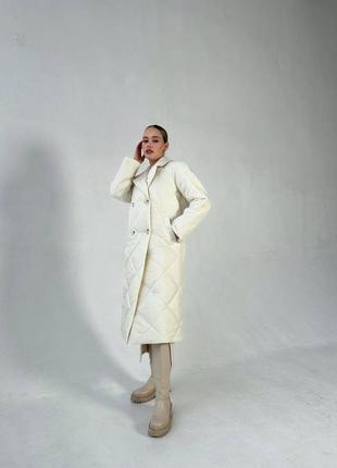 Стьобане класичне пальто4 фото