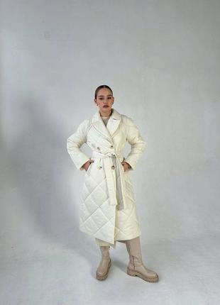 Стьобане класичне пальто3 фото