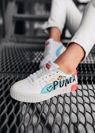 Puma cali graffiti letter board  🆕 женские кроссовки пума 🆕 белый/синий1 фото