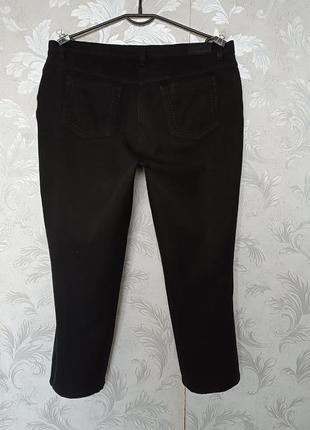 Р 20/54-56 чорні укорочені 7/8 джинси штани бавовняні стрейчеві слім завужені великі5 фото