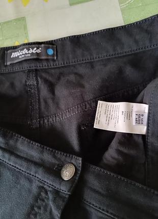 Р 20/54-56 чорні укорочені 7/8 джинси штани бавовняні стрейчеві слім завужені великі7 фото