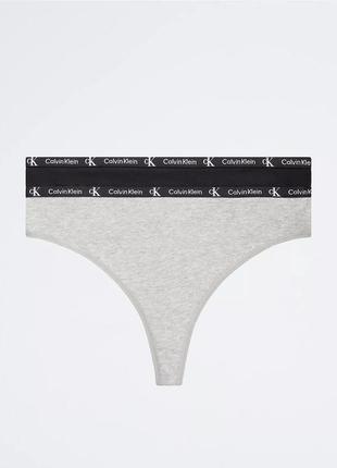 Набор стрингов трусов стрингов calvin klein 2 шт/упак, размер м, л
