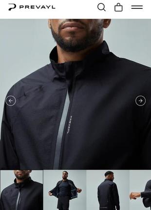 Технологичная стильная унисекс куртка ветровка спортбренду prevayl lite jacket - black1 фото