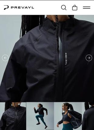 Технологичная стильная унисекс куртка ветровка спортбренду prevayl lite jacket - black3 фото