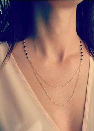 Колье ожерелье намисто цепочка ланцюжок чокер подвеска ui388 прекрасный подарок