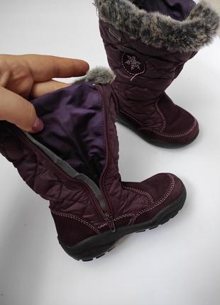Фирменные зимние сапоги, термо ботинки, обувь на девочку, туфли нарядные, тапочки. сменка в сад ооигинал.6 фото
