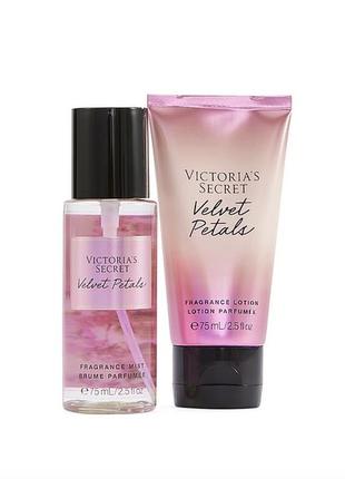 Подарочный набор velvet petals victoria’s secret duo set gift box мк vs оригинал velvet petals duo2 фото