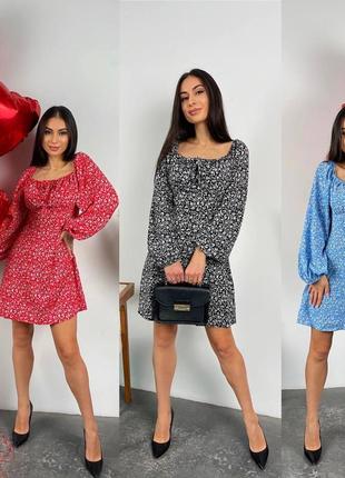 Сукня квітки софт, 3 кольори