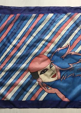 Авторский шелковый платок. 60*63