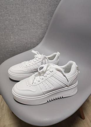 Жіночі кросівки базові білі класичні8 фото