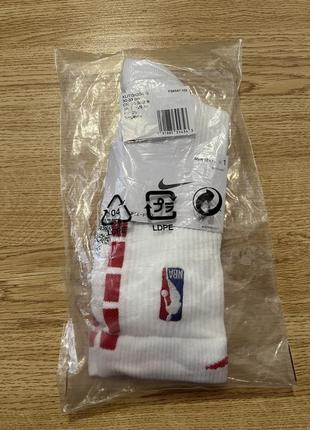 Носки, спортивні баскетбольні шкарпетки air jordan u jordan crew - nba white4 фото