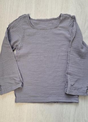 Лонгслив серый муслин