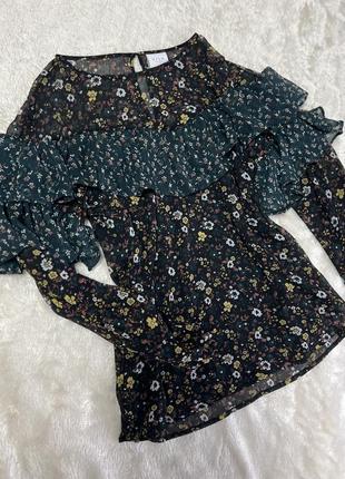 Шикарная блуза vila с воланом1 фото