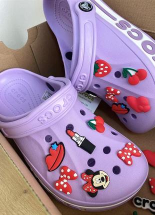 Жіночі крокси сабо crocs bayaband lavender джибітси