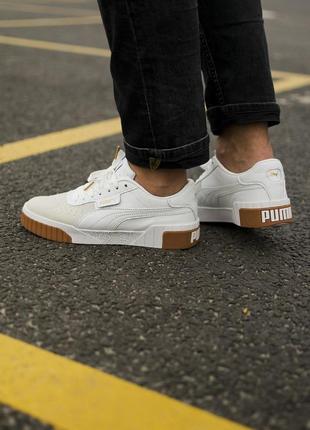 Puma cali white/beige 🆕 жіночі кросівки пума кайлі 🆕 білий/бежевий7 фото