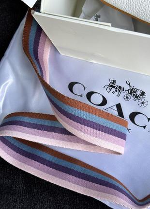 Жіноча сумка coach jes convertible belt bag in colorblock біла / подарунок на 8 березня6 фото