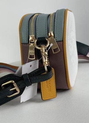 Жіноча сумка coach jes convertible belt bag in colorblock біла / подарунок на 8 березня7 фото