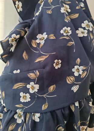 Женский топ shein,женская футболка,короткая блуза,блуза в цветочек,футболка3 фото
